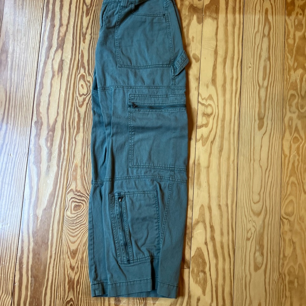Garage Green Straight Leg Pants Utility Style